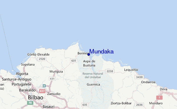 Mundaka Location Map