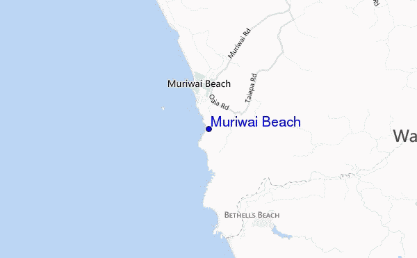 mappa di localizzazione di Muriwai Beach