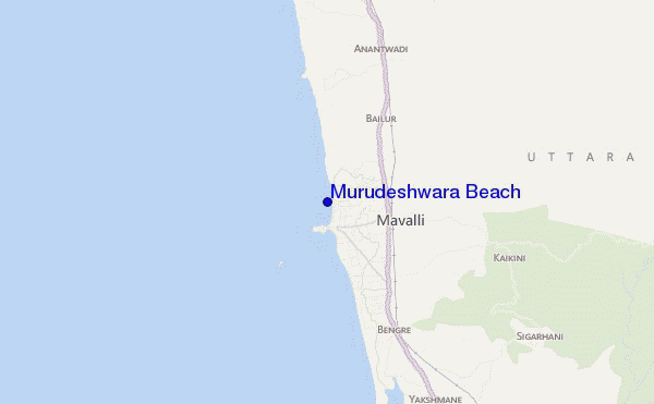 mappa di localizzazione di Murudeshwara Beach