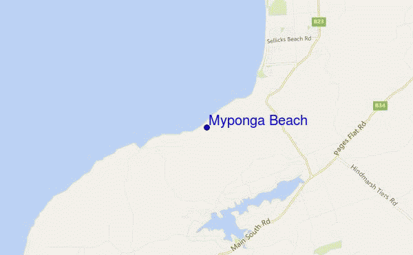 mappa di localizzazione di Myponga Beach