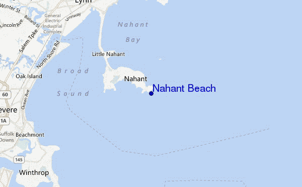 mappa di localizzazione di Nahant Beach