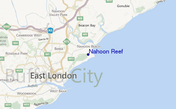 mappa di localizzazione di Nahoon Reef