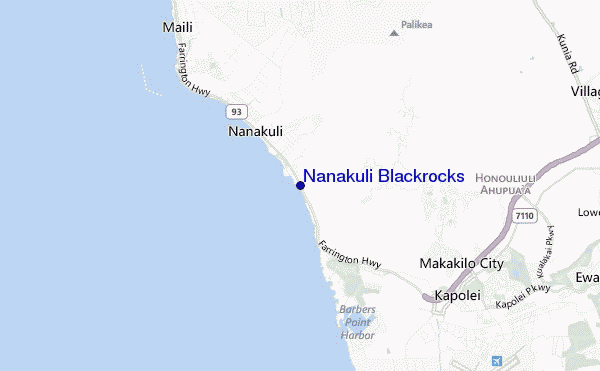 mappa di localizzazione di Nanakuli Blackrocks