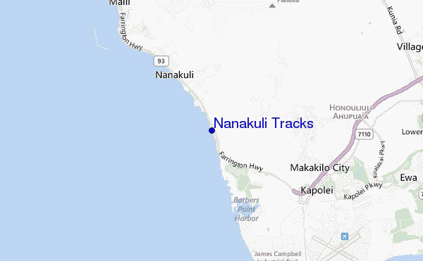 mappa di localizzazione di Nanakuli Tracks
