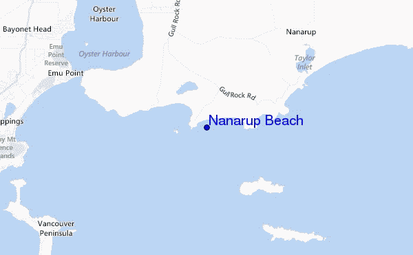 mappa di localizzazione di Nanarup Beach