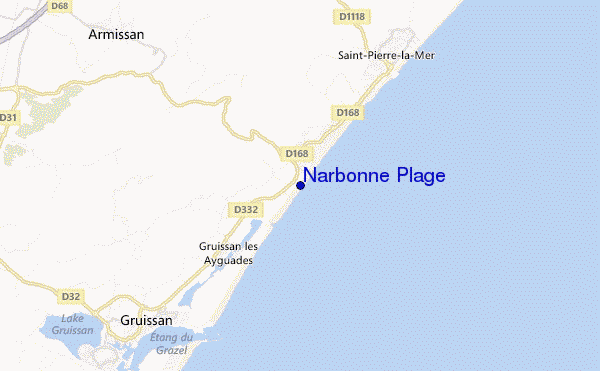 mappa di localizzazione di Narbonne Plage
