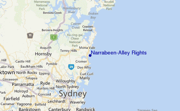 Narrabeen-Alley Rights Location Map