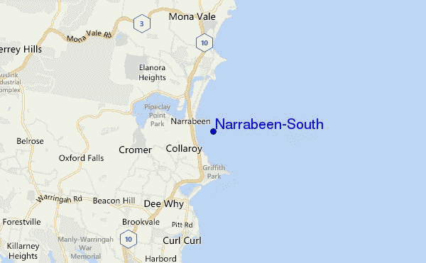 mappa di localizzazione di Narrabeen-South