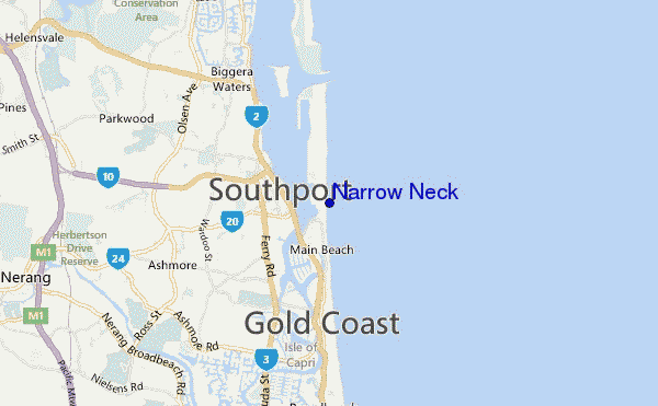mappa di localizzazione di Narrow Neck