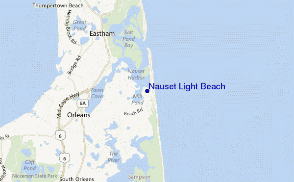 mappa di localizzazione di Nauset Light Beach