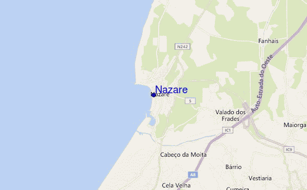 mappa di localizzazione di Nazare
