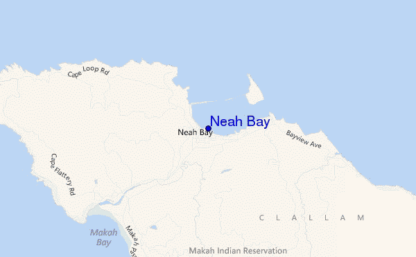 mappa di localizzazione di Neah Bay