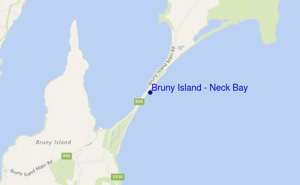mappa di localizzazione di Bruny Island - Neck Bay