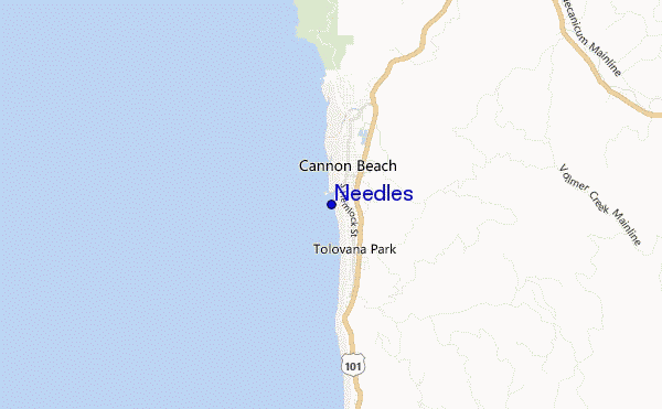 mappa di localizzazione di Needles