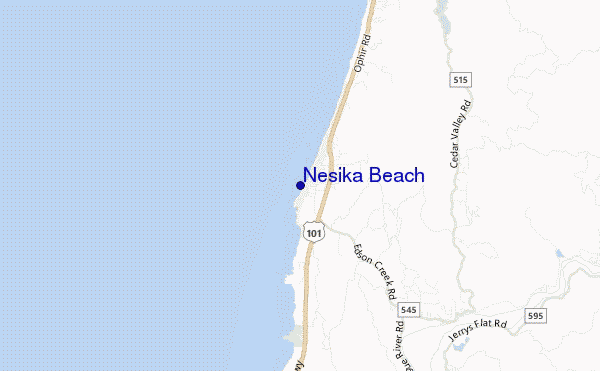 mappa di localizzazione di Nesika Beach