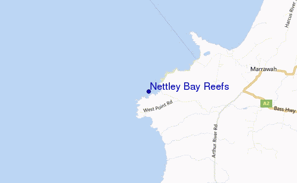 mappa di localizzazione di Nettley Bay Reefs