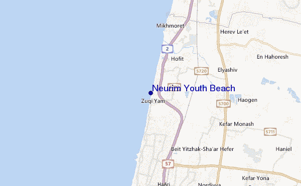 mappa di localizzazione di Neurim Youth Beach