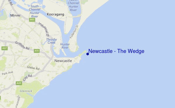 mappa di localizzazione di Newcastle - The Wedge