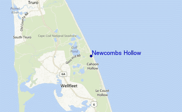 mappa di localizzazione di Newcombs Hollow