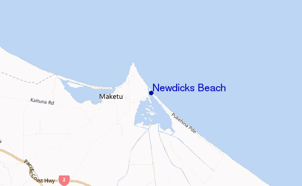 mappa di localizzazione di Newdicks Beach