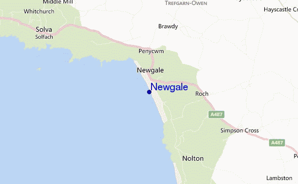 mappa di localizzazione di Newgale