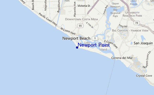 mappa di localizzazione di Newport Point