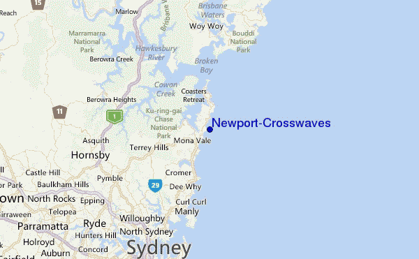 Newport-Crosswaves Location Map