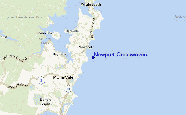 mappa di localizzazione di Newport-Crosswaves