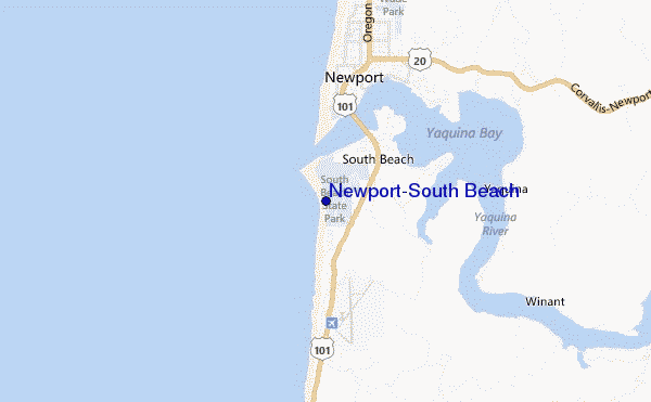 mappa di localizzazione di Newport-South Beach