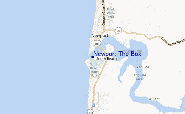 mappa di localizzazione di Newport-The Box