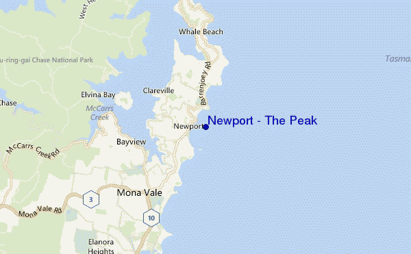 mappa di localizzazione di Newport - The Peak