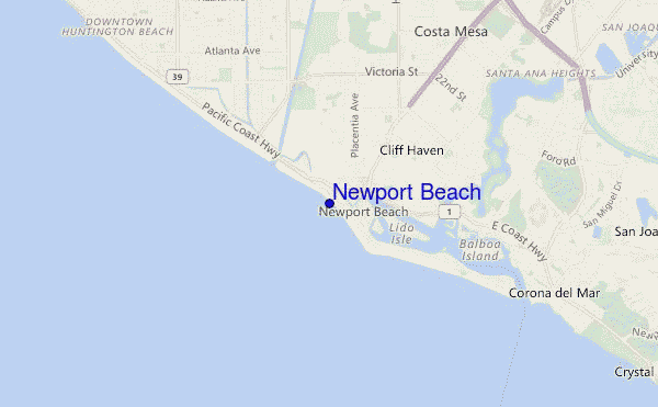mappa di localizzazione di Newport Beach