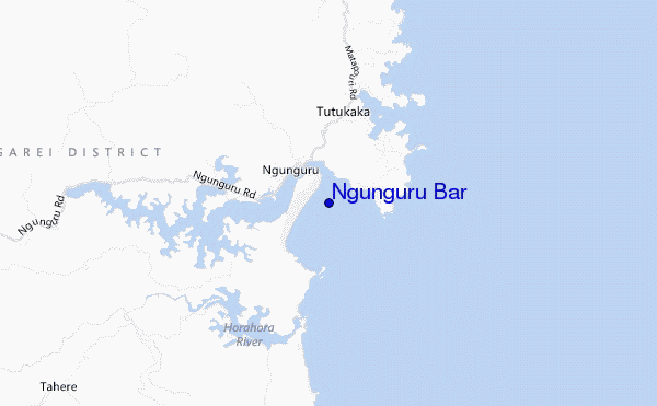 mappa di localizzazione di Ngunguru Bar