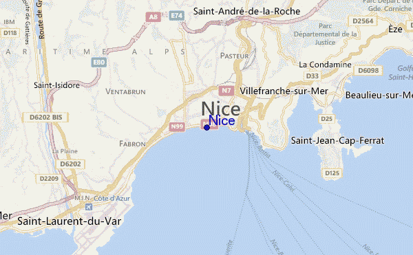 mappa di localizzazione di Nice