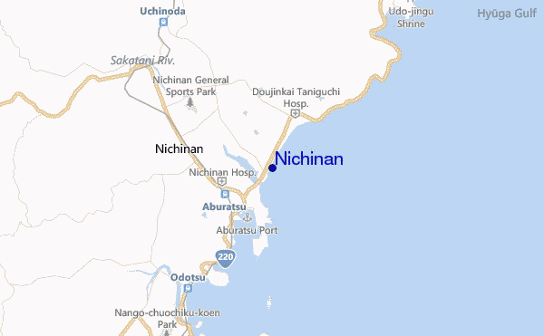 mappa di localizzazione di Nichinan