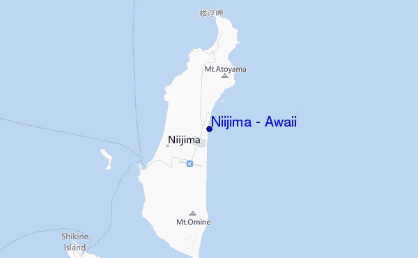 mappa di localizzazione di Niijima - Awaii