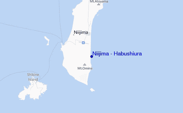 mappa di localizzazione di Niijima - Habushiura