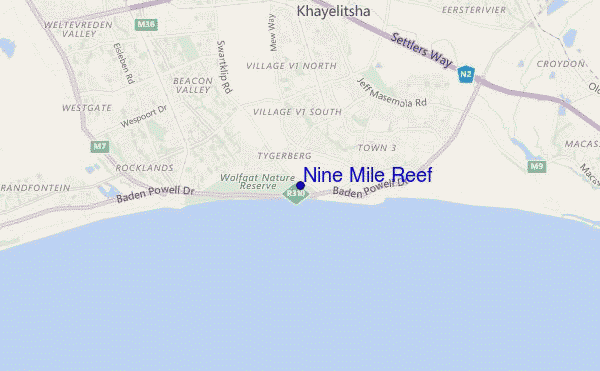 mappa di localizzazione di Nine Mile Reef
