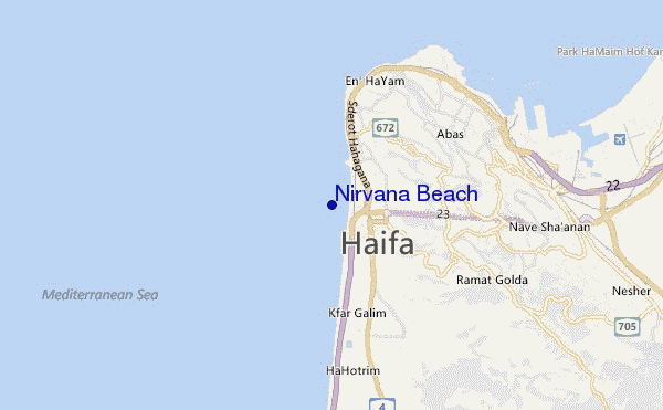 mappa di localizzazione di Nirvana Beach