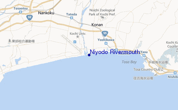 mappa di localizzazione di Niyodo Rivermouth