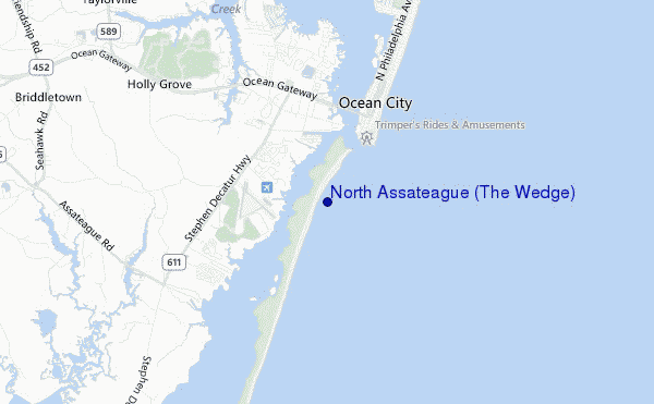 mappa di localizzazione di North Assateague (The Wedge)