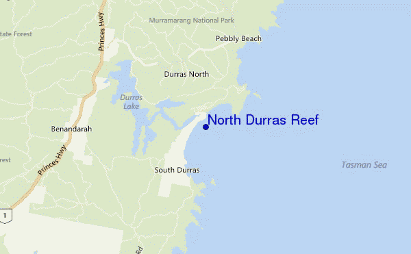 mappa di localizzazione di North Durras Reef