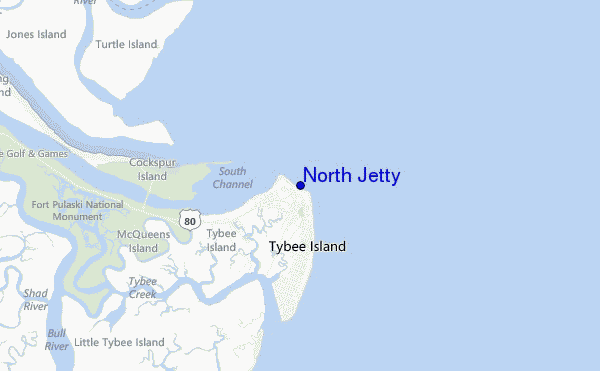 mappa di localizzazione di North Jetty
