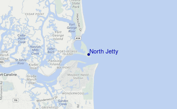 mappa di localizzazione di North Jetty
