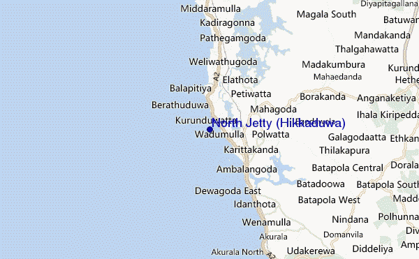 mappa di localizzazione di North Jetty (Hikkaduwa)