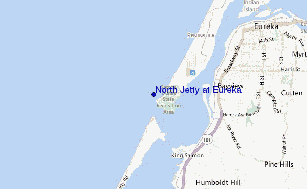 mappa di localizzazione di North Jetty at Eureka
