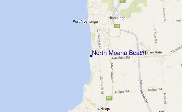 mappa di localizzazione di North Moana Beach