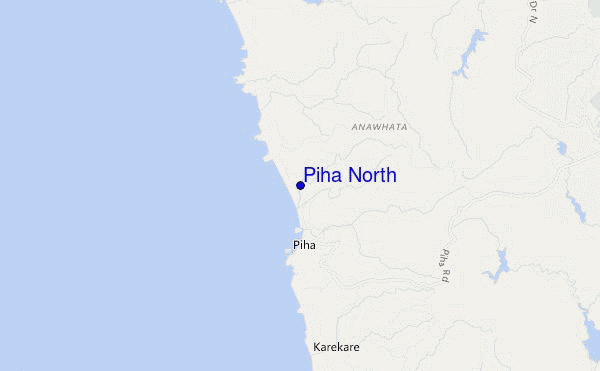 mappa di localizzazione di Piha North