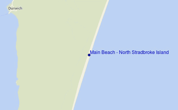mappa di localizzazione di Main Beach - North Stradbroke Island