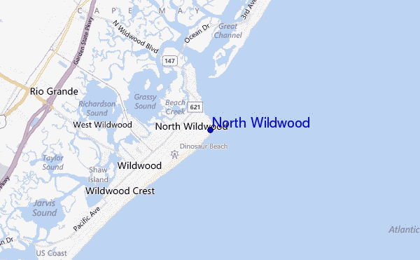 mappa di localizzazione di North Wildwood